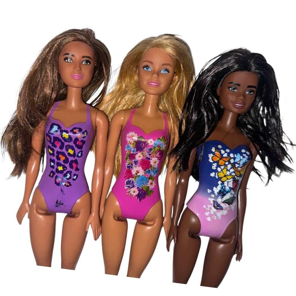 Barbie Beach Swim & Water Play Doll Bundle of three Mattel Barbies